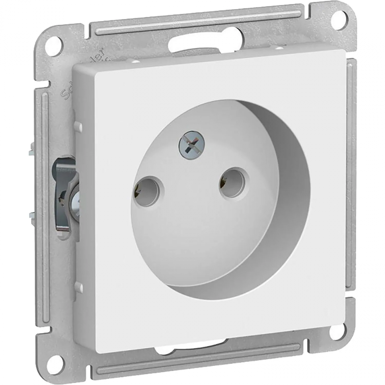 Розетка 1-м СП AtlasDesign 16А IP20 без заземл без з/ш бел SE ATN000141 Systeme Electric 2082409 1240145