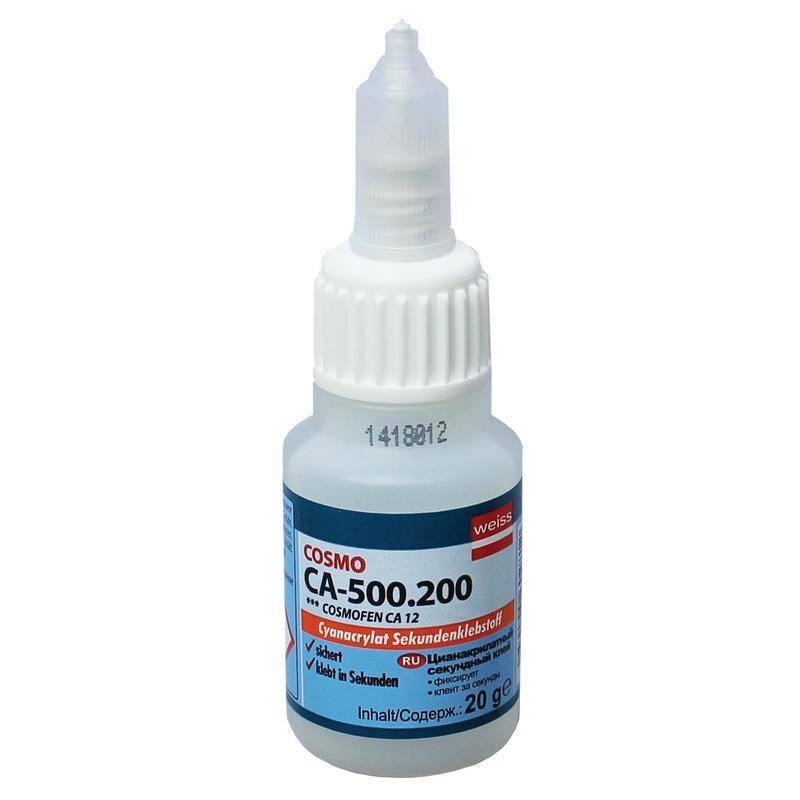 Клей цианоакрилатный секундный 50гр COSMO CA-500.200 (COSMOFEN CA 12) FL104 652886
