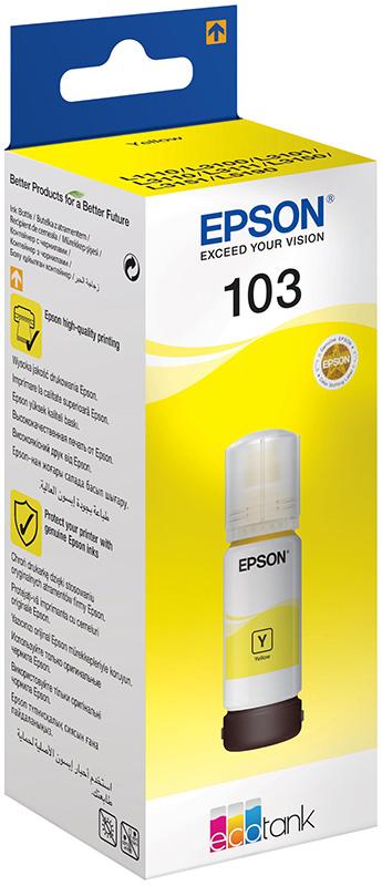 Чернила Epson 103 C13T00S44A жел. для L3110/L3150 897360