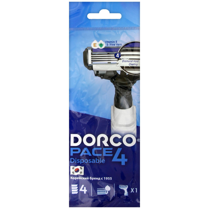 Бритва однораз. Dorco PACE4 4лезв увл полос 1шт FR A100-1Р 1546546