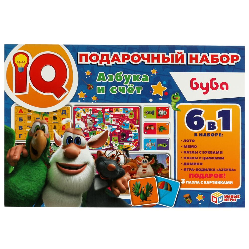 Игра настольная IQ-подарочный набор 6 в 1. Азбука и счёт Буба Умные игры 4680107921178