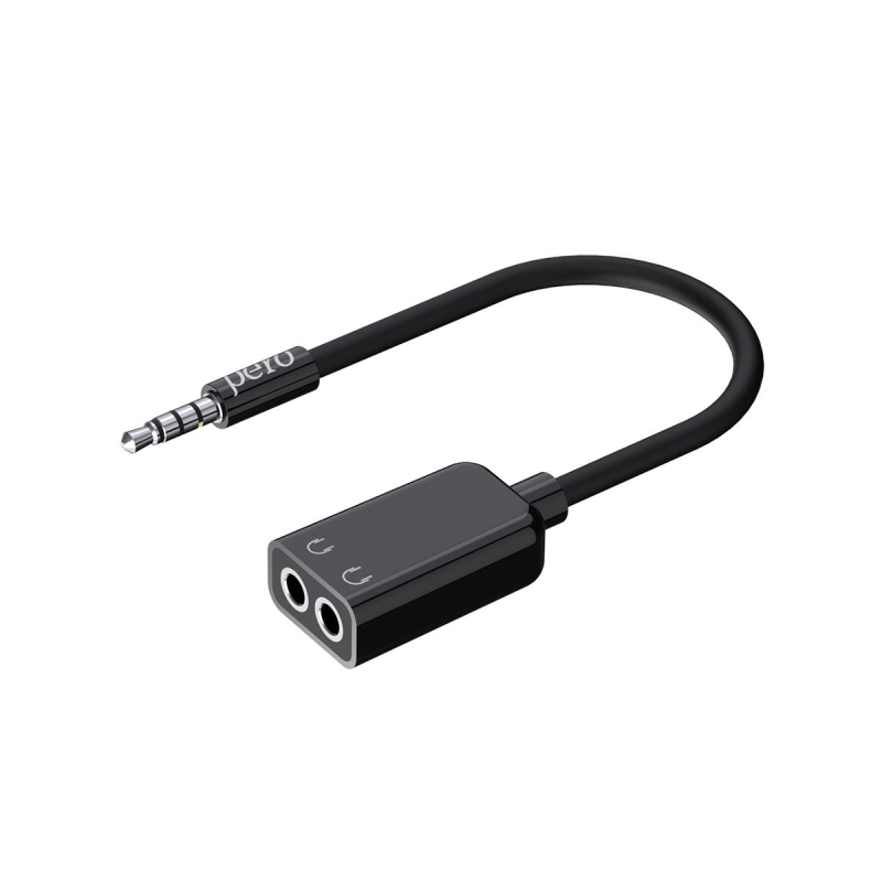 Разветвитель аудио PERO AD06 AUX SPLITTER, черный Pero 1598836 4603768350644