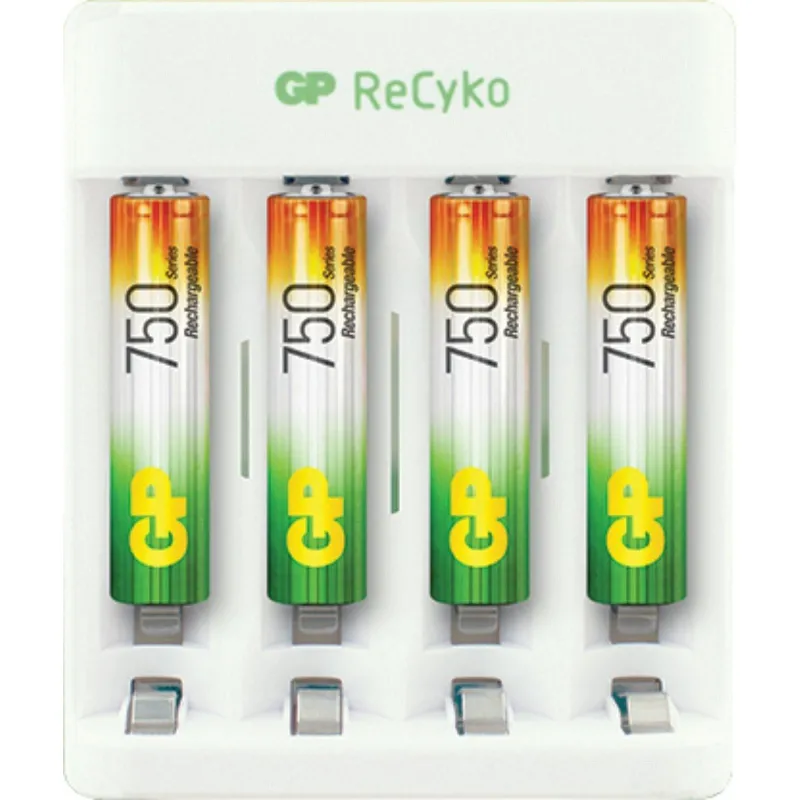 Зарядное устройство GP E411/75AAAHCCS-2CR1, 4 слота + 4 акк. 750 mAh 2240796