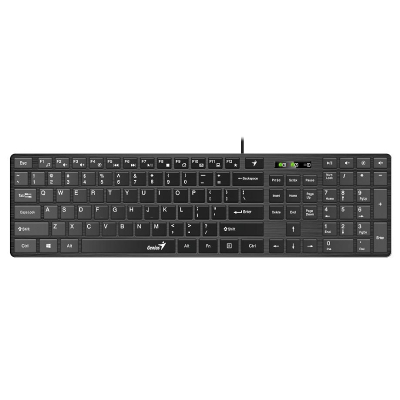 Клавиатура Genius SlimStar 126, USB, 104, 1.5 м. черный 1603541 31310017417