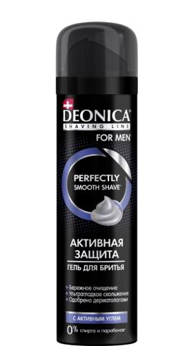 Гель для бритья Deonica for men Активная защита с черным углём 200мл 4650056499288