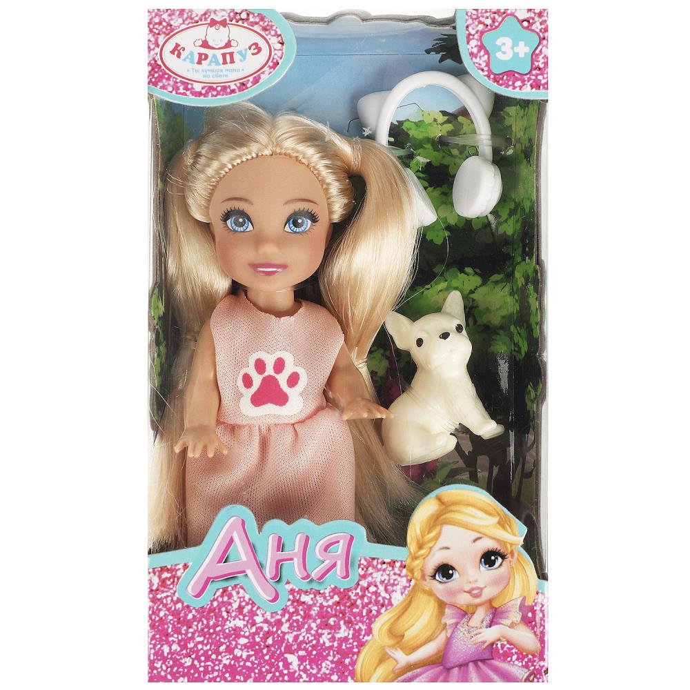 Мини-кукла Анечка, 12 см. аксессуары КАРАПУЗ ANNA-PET2-BB