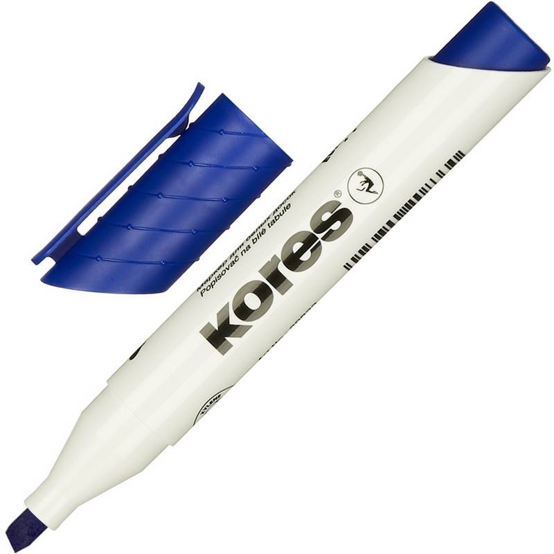 Маркер для досок Kores 20853 синий (толщина линии 3-5 мм) 867784