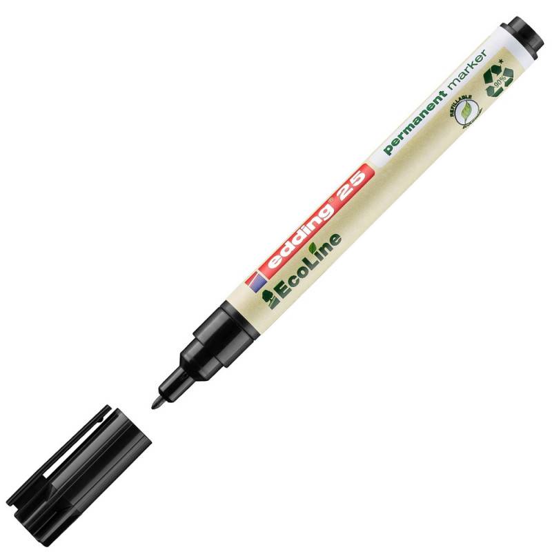 Маркер перманентный EDDING 25/1 EcoLine черный, 1 мм 1183246