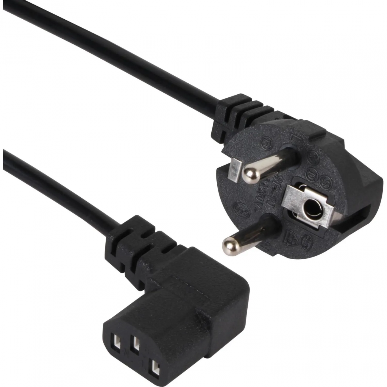 Кабель комп - розетка 220V EU (угол-угол) 1.8m, iOpen ACE021R-1.8M 2390347