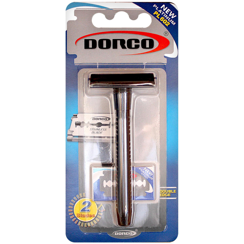 Бритва Dorco PL602 классическая Т-образная уп./2 смен. лезвия 1646253 PL 602-B