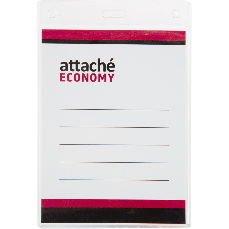 Бейдж Attache Economy 138x96 150 мкм без шнурка, вкладыш 120x90 5шт/уп 1658131