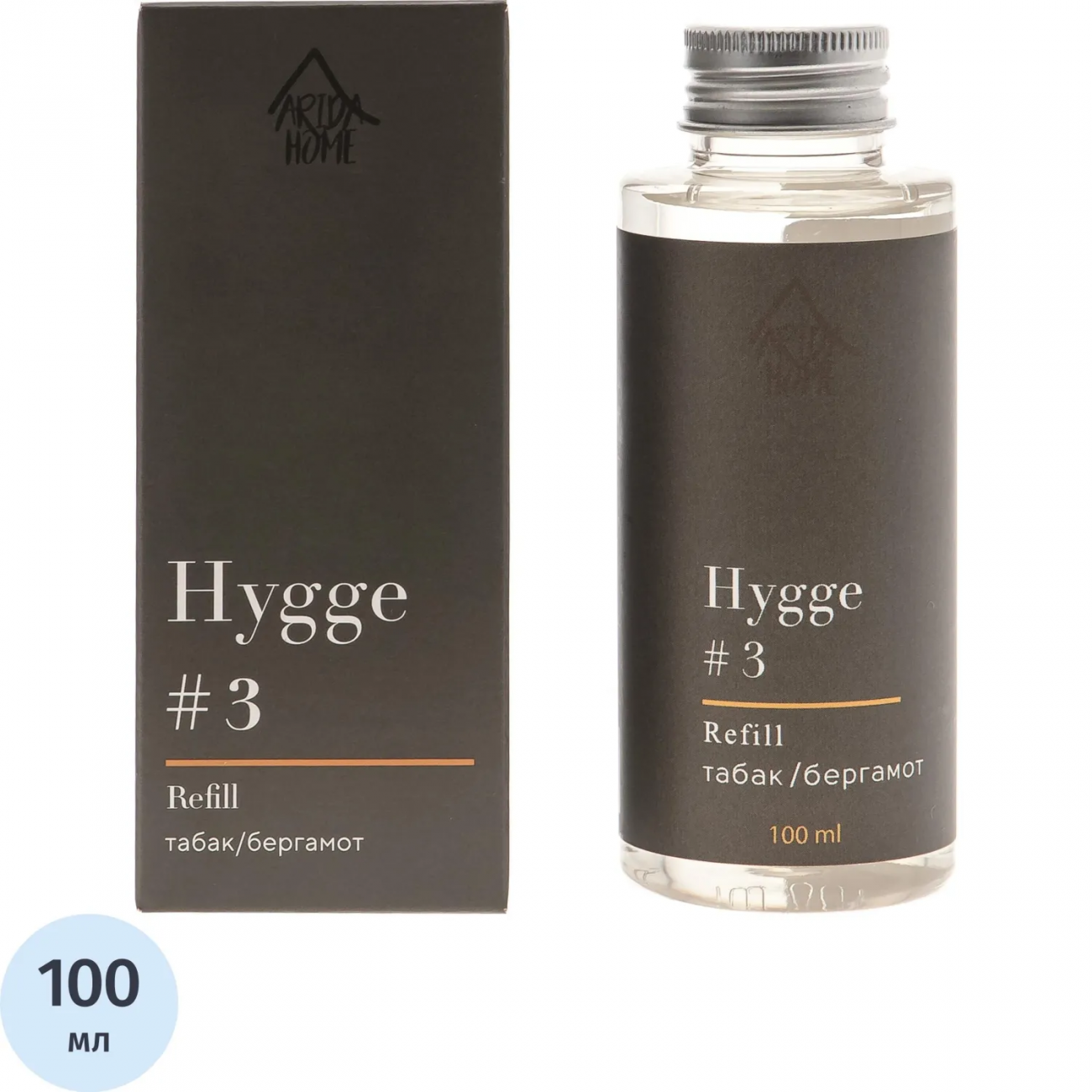 Наполнитель д/аромадиффузора Hygge 3 Табак и Бергамот 100 мл, АР 100-323 Arida Home 2231446