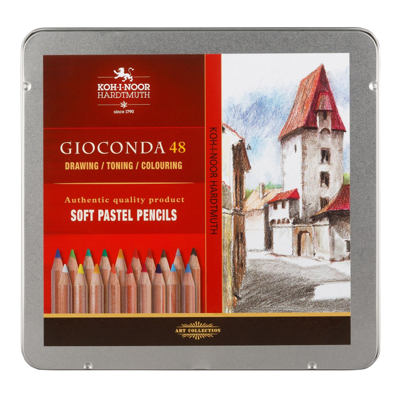 Карандаши пастельные Gloconda soft 8829 48цв/наб мет.короб 8829048001PL Koh-I-Noor 1618114