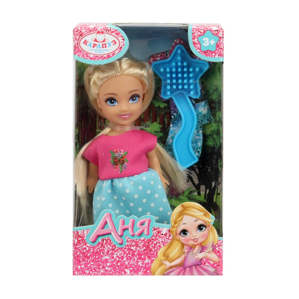Кукла с аксесс. Анечка, 12 см. Карапуз ANNA-C8-BB (120)