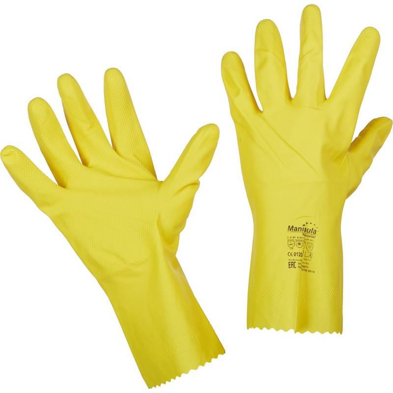 Перчатки защитные латекс Manipula БЛЕСК (L-F-01) р.10-10,5 (ХL) Manipula Specialist 827559